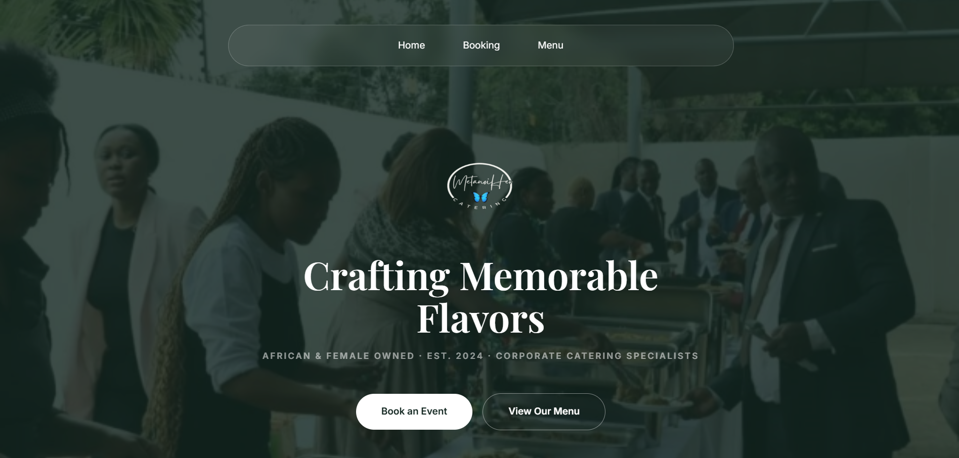 Metanoiher Catering website preview